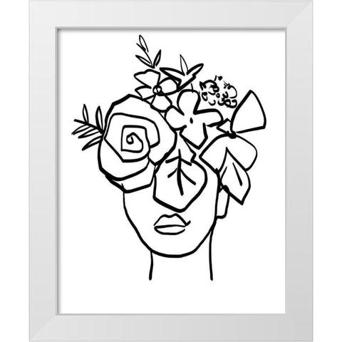 Floral View III White Modern Wood Framed Art Print by Warren, Annie