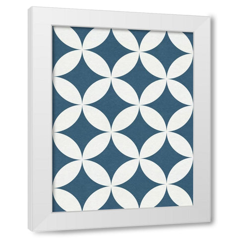 Shibori Pattern I White Modern Wood Framed Art Print by Green, Jacob