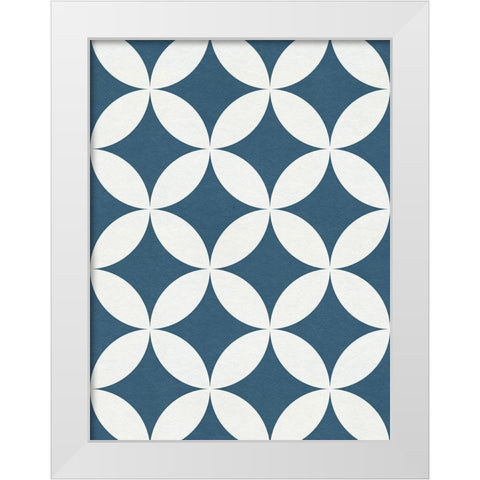 Shibori Pattern I White Modern Wood Framed Art Print by Green, Jacob