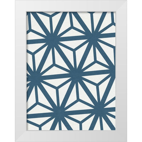 Shibori Pattern III White Modern Wood Framed Art Print by Green, Jacob