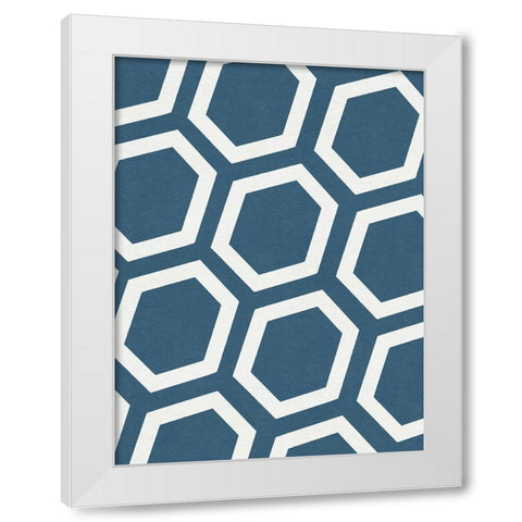 Shibori Pattern V White Modern Wood Framed Art Print by Green, Jacob