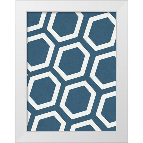 Shibori Pattern V White Modern Wood Framed Art Print by Green, Jacob