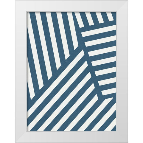 Shibori Pattern VI White Modern Wood Framed Art Print by Green, Jacob