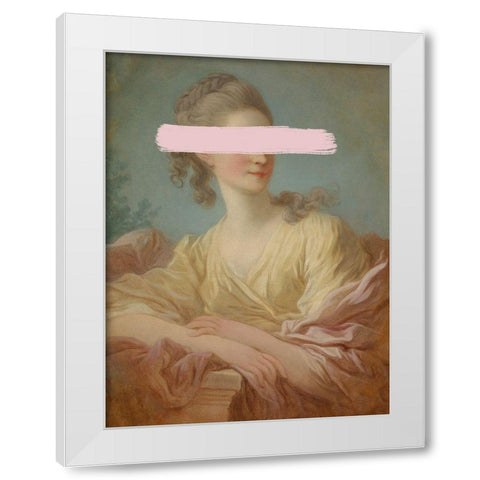 Fragonard Femme I White Modern Wood Framed Art Print by Green, Jacob