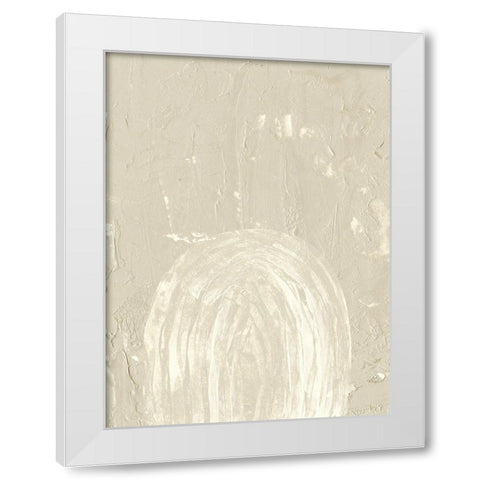 Sandy Arcs I White Modern Wood Framed Art Print by Wang, Melissa