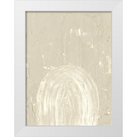 Sandy Arcs I White Modern Wood Framed Art Print by Wang, Melissa