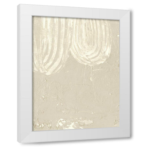 Sandy Arcs II White Modern Wood Framed Art Print by Wang, Melissa