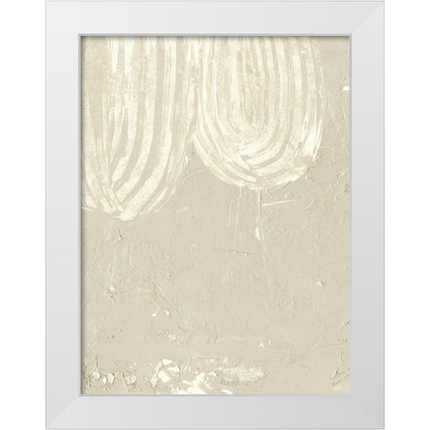 Sandy Arcs II White Modern Wood Framed Art Print by Wang, Melissa