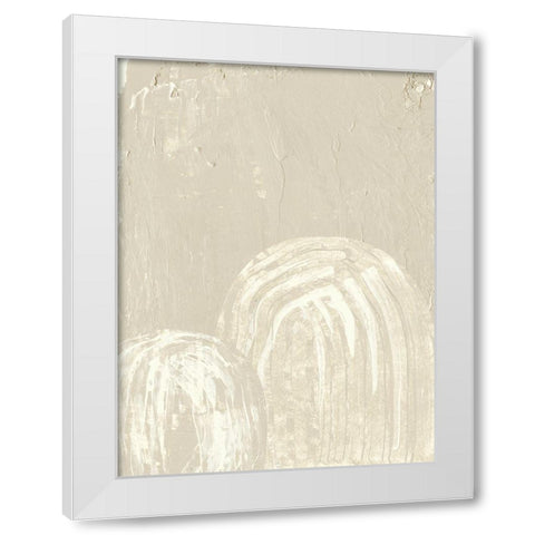 Sandy Arcs III White Modern Wood Framed Art Print by Wang, Melissa