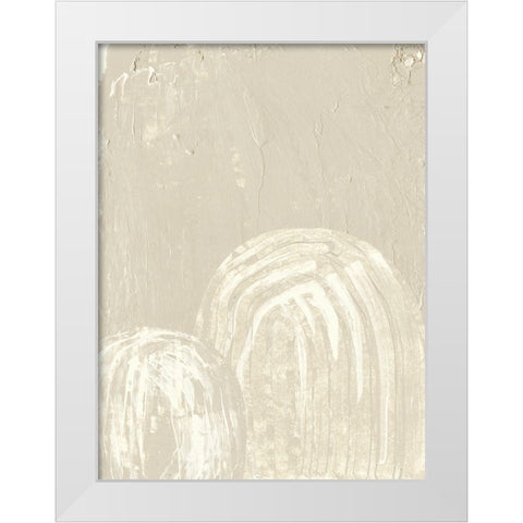 Sandy Arcs III White Modern Wood Framed Art Print by Wang, Melissa