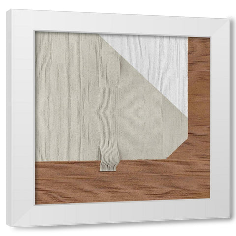 Knitting Pattern I White Modern Wood Framed Art Print by Wang, Melissa