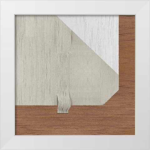 Knitting Pattern I White Modern Wood Framed Art Print by Wang, Melissa