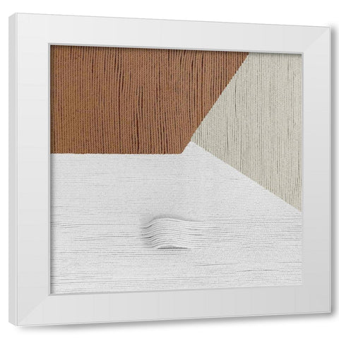 Knitting Pattern II White Modern Wood Framed Art Print by Wang, Melissa