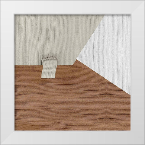 Knitting Pattern III White Modern Wood Framed Art Print by Wang, Melissa