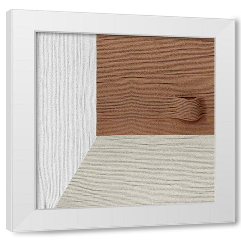 Knitting Pattern IV White Modern Wood Framed Art Print by Wang, Melissa