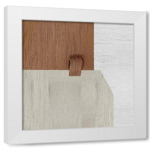 Knitting Pattern VI White Modern Wood Framed Art Print by Wang, Melissa