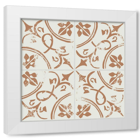 Ceramic Tile I White Modern Wood Framed Art Print by Wang, Melissa