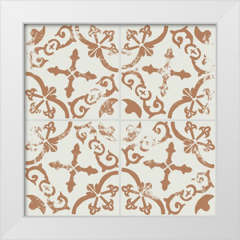 Ceramic Tile II White Modern Wood Framed Art Print by Wang, Melissa