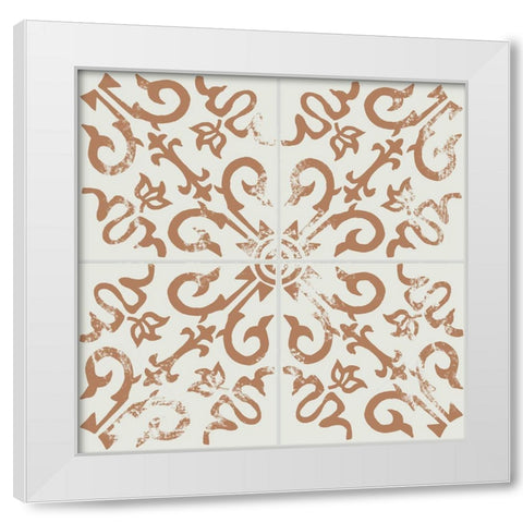 Ceramic Tile III White Modern Wood Framed Art Print by Wang, Melissa