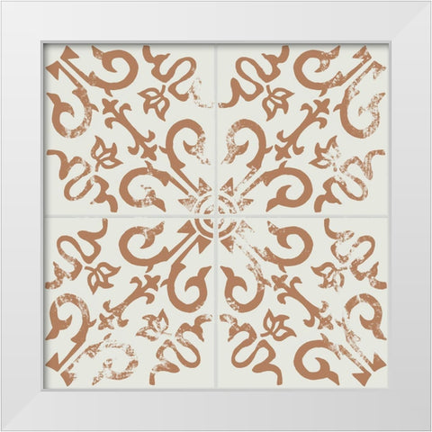 Ceramic Tile III White Modern Wood Framed Art Print by Wang, Melissa