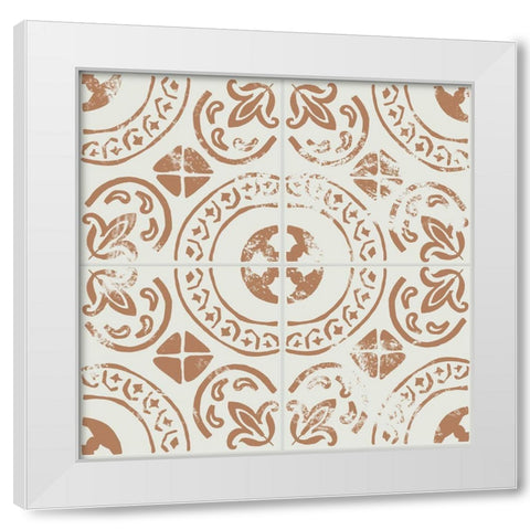 Ceramic Tile IV White Modern Wood Framed Art Print by Wang, Melissa