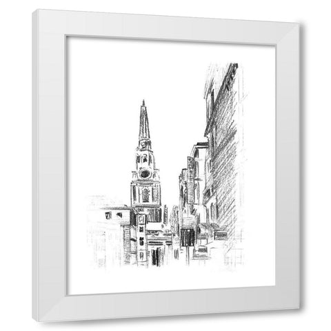 Day Street I White Modern Wood Framed Art Print by Wang, Melissa