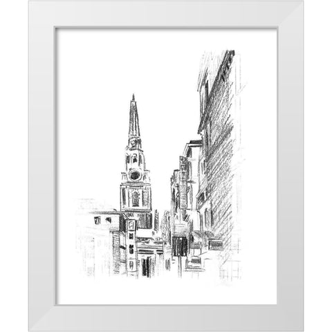 Day Street I White Modern Wood Framed Art Print by Wang, Melissa