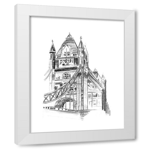 Day Street III White Modern Wood Framed Art Print by Wang, Melissa