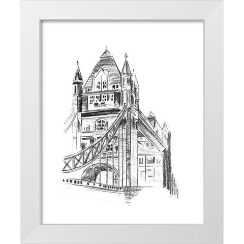 Day Street III White Modern Wood Framed Art Print by Wang, Melissa