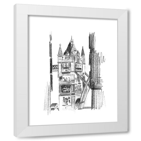 Day Street IV White Modern Wood Framed Art Print by Wang, Melissa