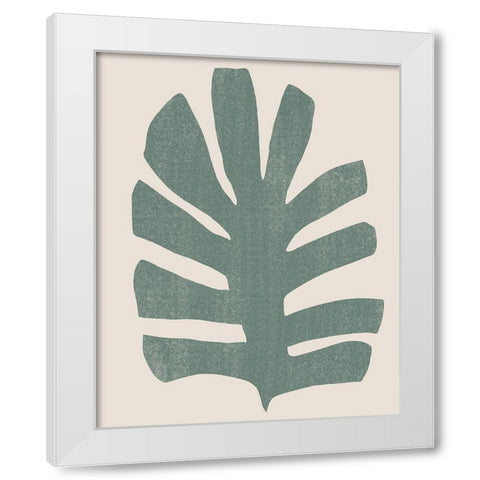 Palm Morph III White Modern Wood Framed Art Print by Vess, June Erica