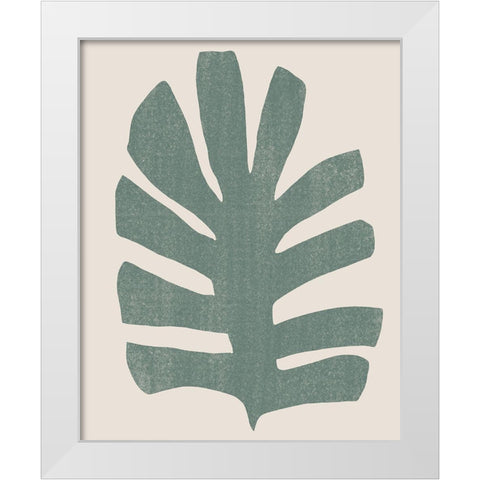 Palm Morph III White Modern Wood Framed Art Print by Vess, June Erica