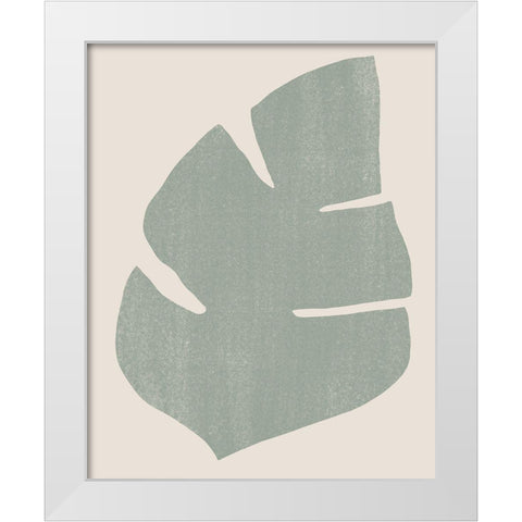 Palm Morph IV White Modern Wood Framed Art Print by Vess, June Erica