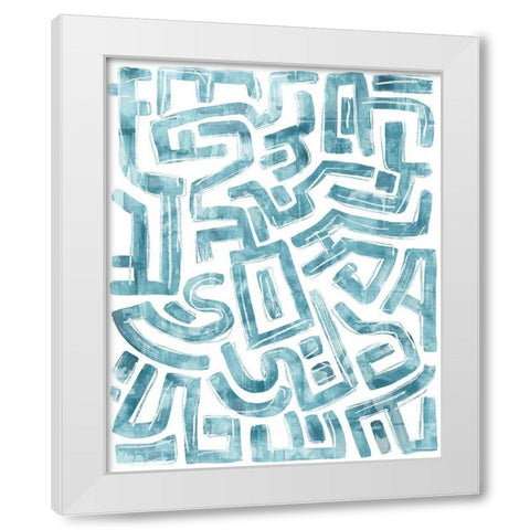 Labyrinth I White Modern Wood Framed Art Print by Vess, June Erica