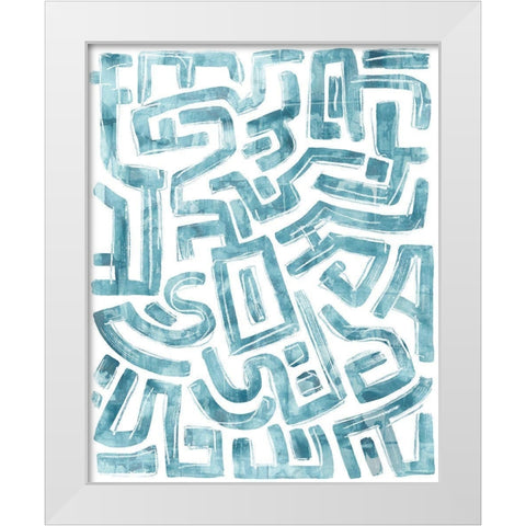 Labyrinth I White Modern Wood Framed Art Print by Vess, June Erica