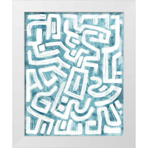 Labyrinth III White Modern Wood Framed Art Print by Vess, June Erica