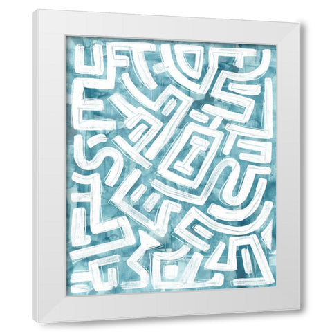 Labyrinth IV White Modern Wood Framed Art Print by Vess, June Erica