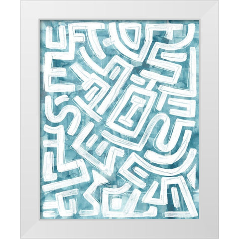 Labyrinth IV White Modern Wood Framed Art Print by Vess, June Erica
