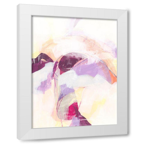 Polar Magenta II White Modern Wood Framed Art Print by Vess, June Erica