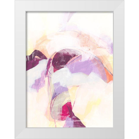 Polar Magenta II White Modern Wood Framed Art Print by Vess, June Erica