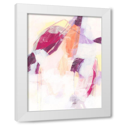 Polar Magenta IV White Modern Wood Framed Art Print by Vess, June Erica