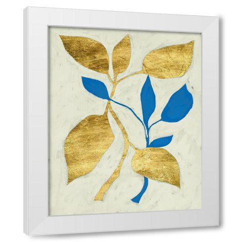 Gilt Tropic V White Modern Wood Framed Art Print by Zarris, Chariklia