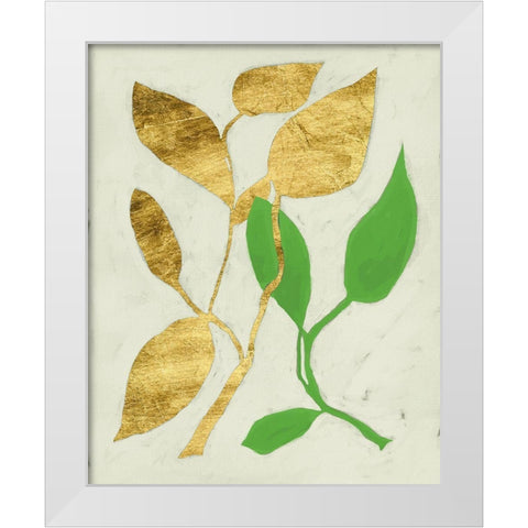 Gilt Tropic VI White Modern Wood Framed Art Print by Zarris, Chariklia