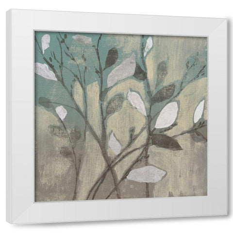 Silver And Spa I White Modern Wood Framed Art Print by Goldberger, Jennifer