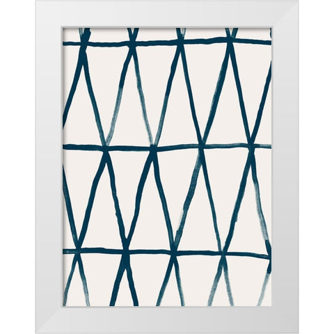 Monochrome Signals II White Modern Wood Framed Art Print by Vess, June Erica