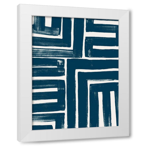 Monochrome Signals IV White Modern Wood Framed Art Print by Vess, June Erica