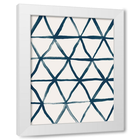 Monochrome Signals VII White Modern Wood Framed Art Print by Vess, June Erica