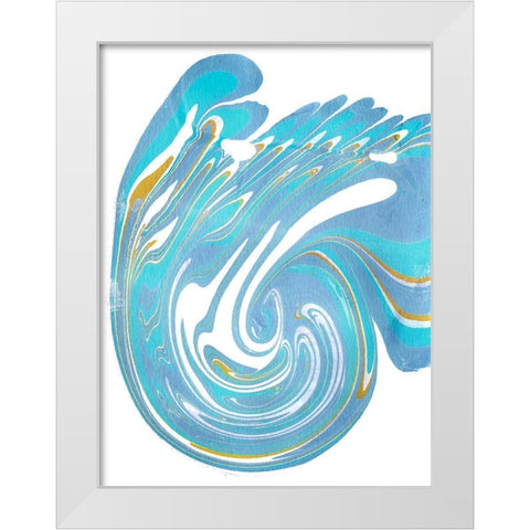 Galaxie III White Modern Wood Framed Art Print by Longley, Alicia