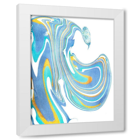 Galaxie V White Modern Wood Framed Art Print by Longley, Alicia