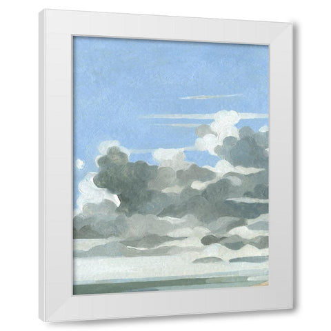 Oceanic Clouds I White Modern Wood Framed Art Print by Caroline, Emma